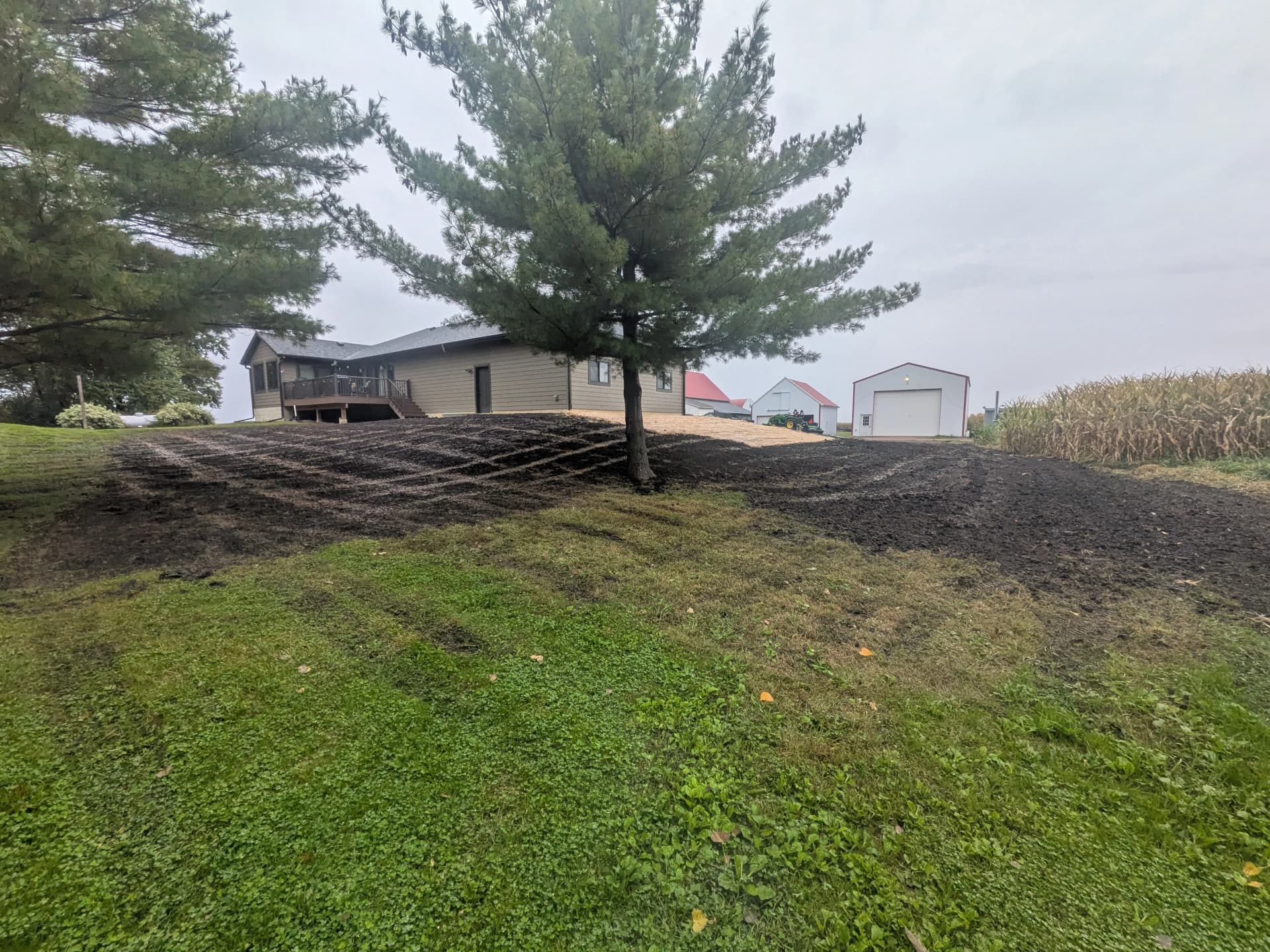 Gallery photos for Finish Grading and Lawn Seeding Prep Around a Rural Home: Image #4