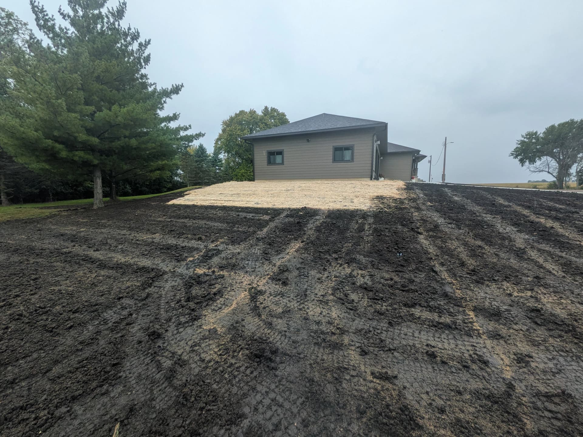 Gallery photos for Finish Grading and Lawn Seeding Prep Around a Rural Home: Image #2